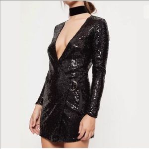 Black sequin dress